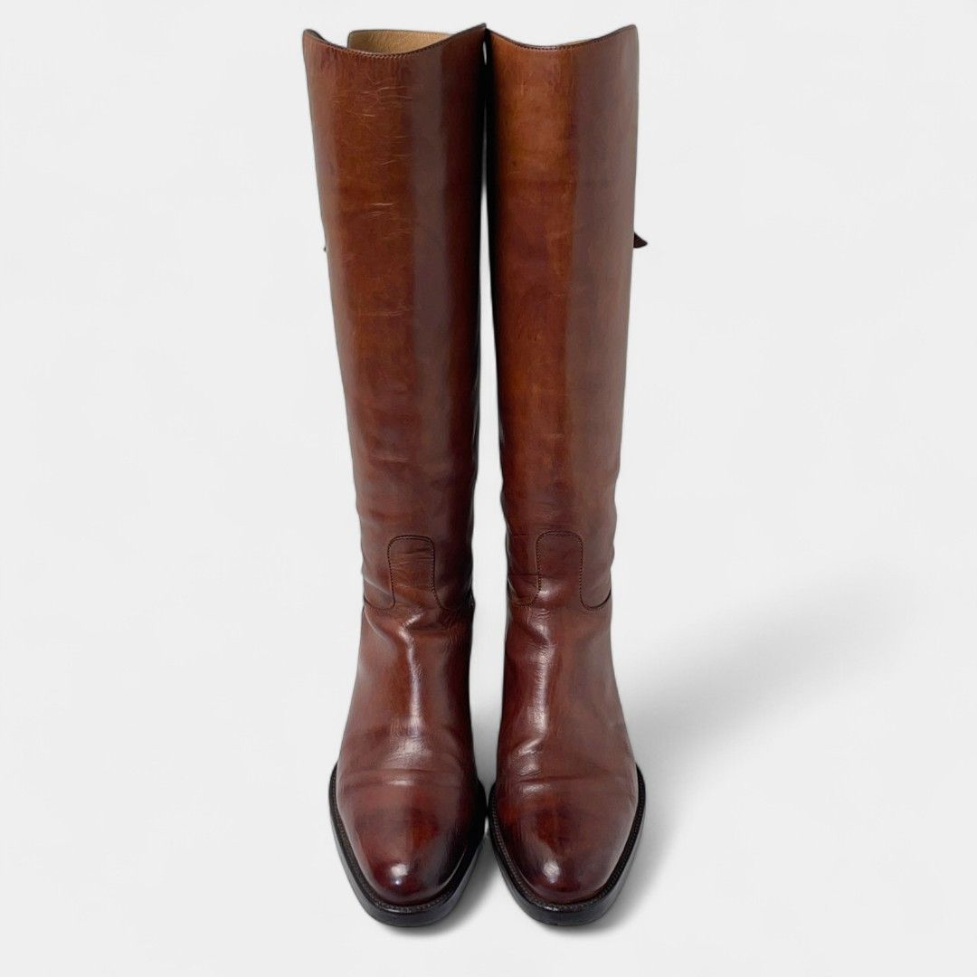 サルトル ジョッキーブーツ ブラウン ロングブーツ 乗馬ブーツ