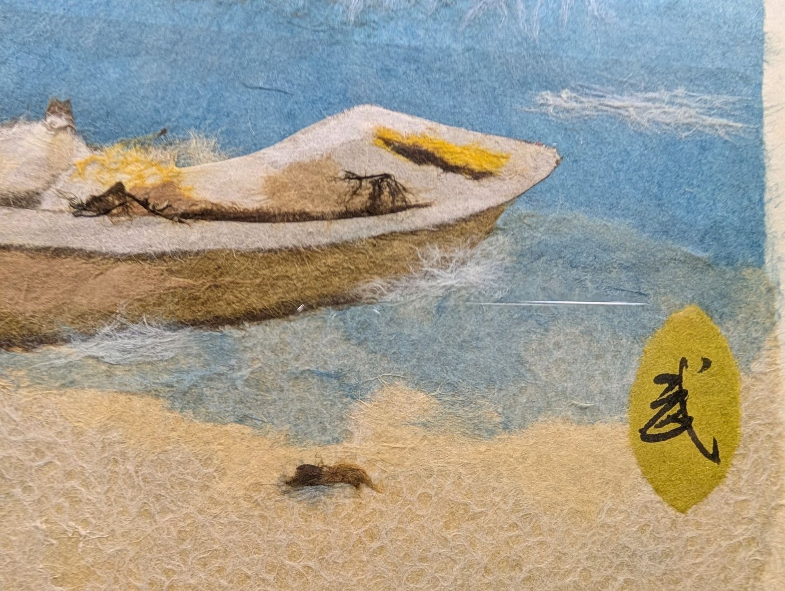 オリジナル原画ちぎり絵 額付き