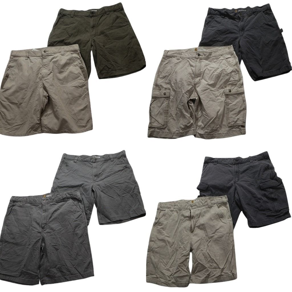 古着卸 カーハート Carhartt ダックショートパンツ 8枚セット メンズ 38 |40 カーゴ 白 ワーク グレー カーキ 古着 NA4844