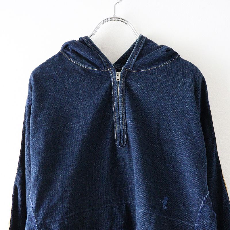  フォーティーファイブアール 45 R でこぼこ天竺の908フーディ 1｜ネイビー トップス 羽織り アウター ジップアップ その他 トップス