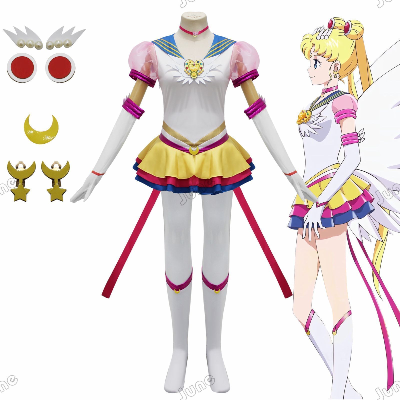 コスプレ服美少女戦士セーラームーン月野うさぎ（セーラームーン） セーラームーンSuperS ちびうさ コスプレ衣装 コスチューム ハロウィン クリスマス コスプレ衣装　学園