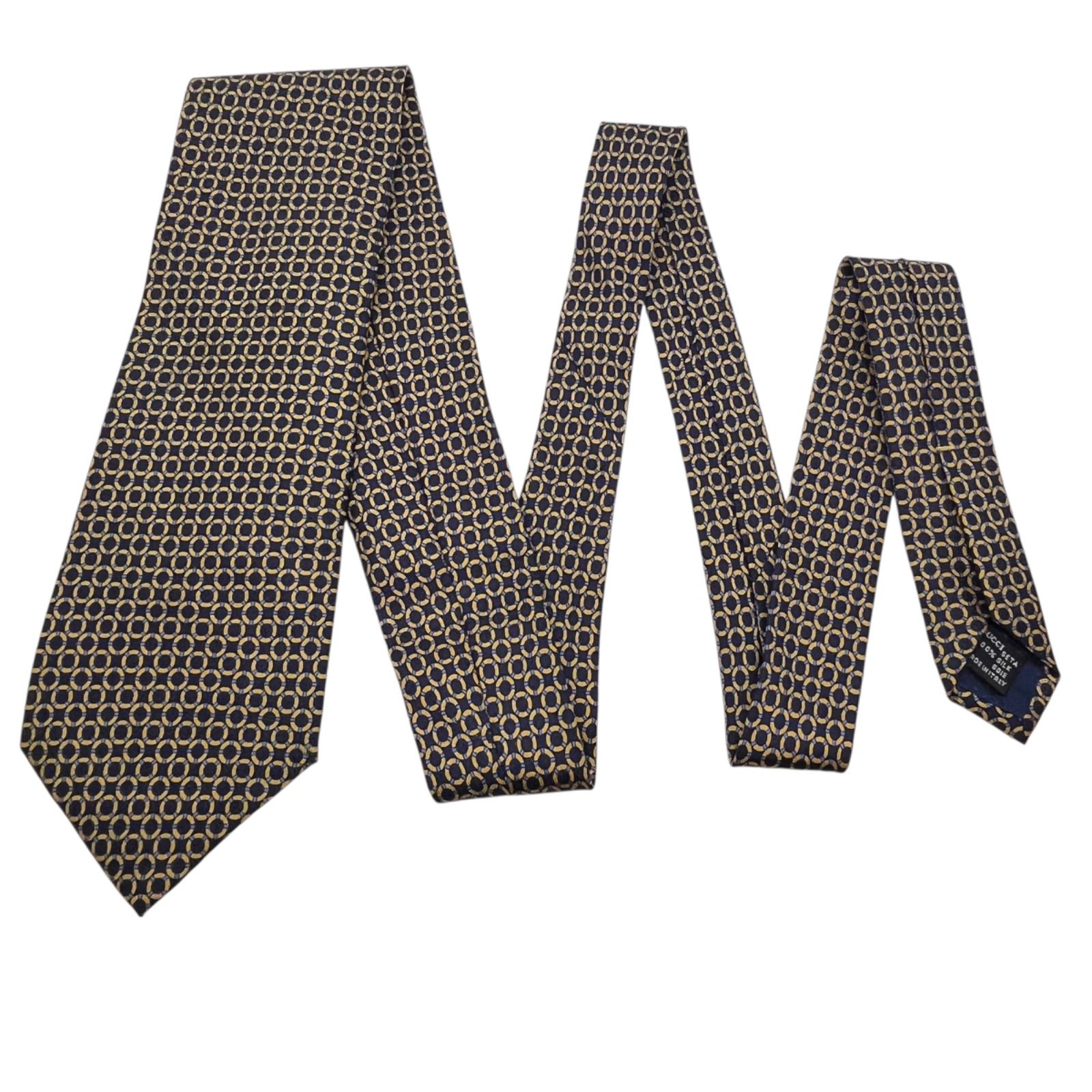 管34362】GUCCI グッチ シルク ネクタイ 総柄 GG ロゴ入り