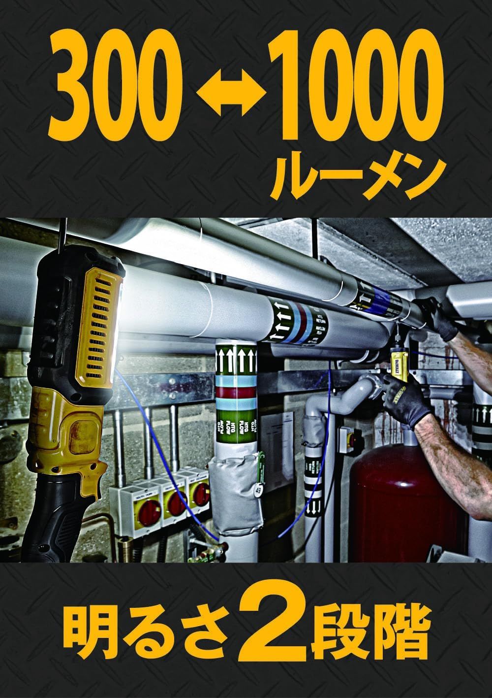 デウォルト DEWALT 18V LEDワークライト 本体のみ DCL050 300 1000Lm