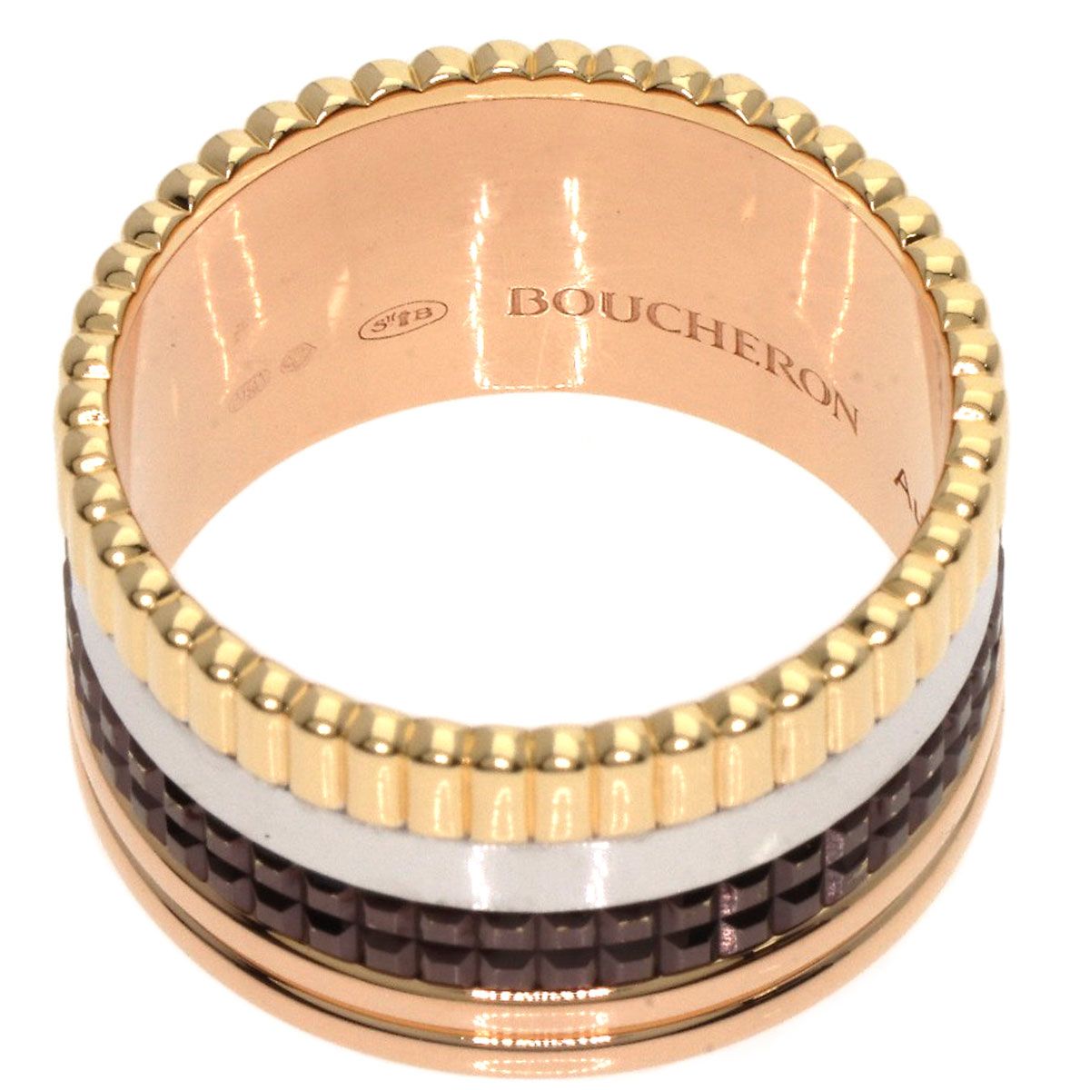 BOUCHERON ブシュロン リング K18WG 59 4806725F0001 ブシュロン キャトルクラシックラージ リング T61 約20.5号