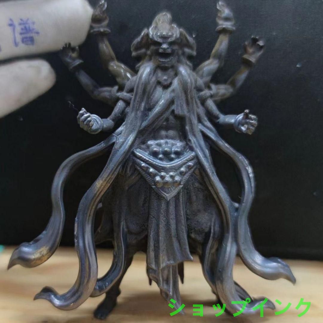 銅製  六臂三頭六道 非天阿修羅場 彫刻  工芸品美術品 置物 銅製 六臂三頭六道 非天阿修羅場 彫刻 工芸品美術品 置物 - メルカリ