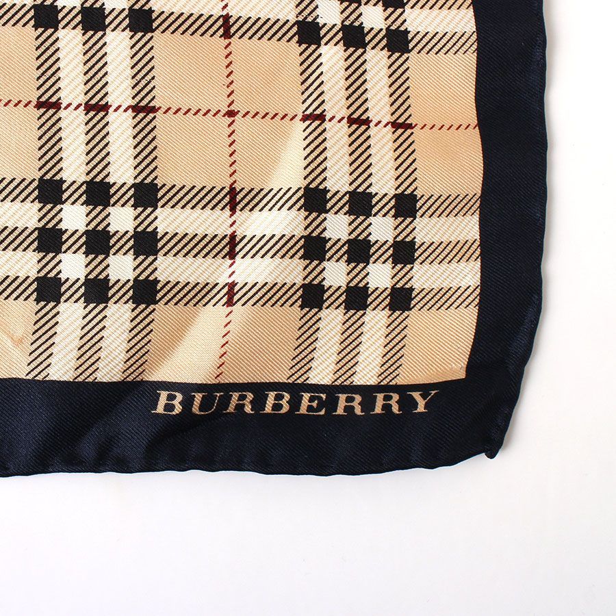 NWH25002 美品 BURBERRY バーバリー スカーフ シルク ノバ