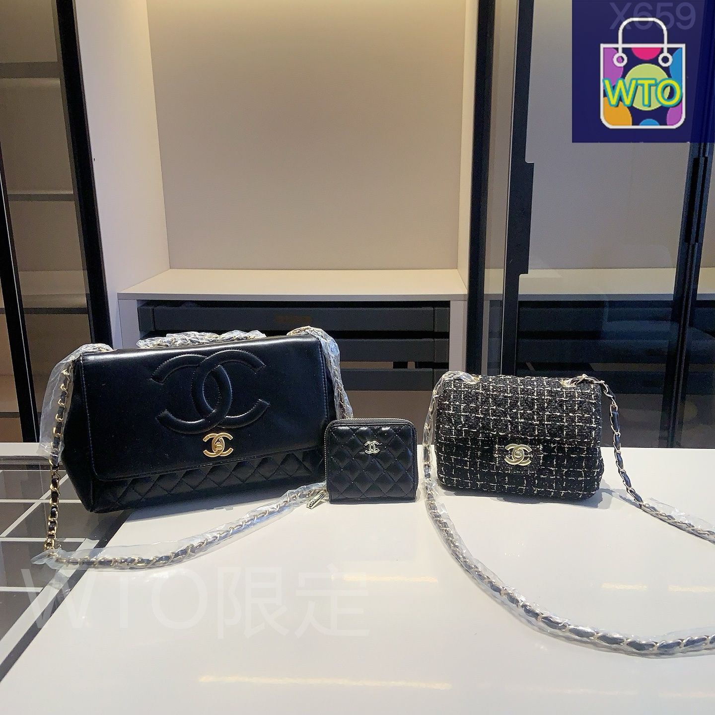 再値下げ！　シャネル3点セット 今日特価】Chanel X656 3点セット, ボウリングバッグ＆CFバッグ