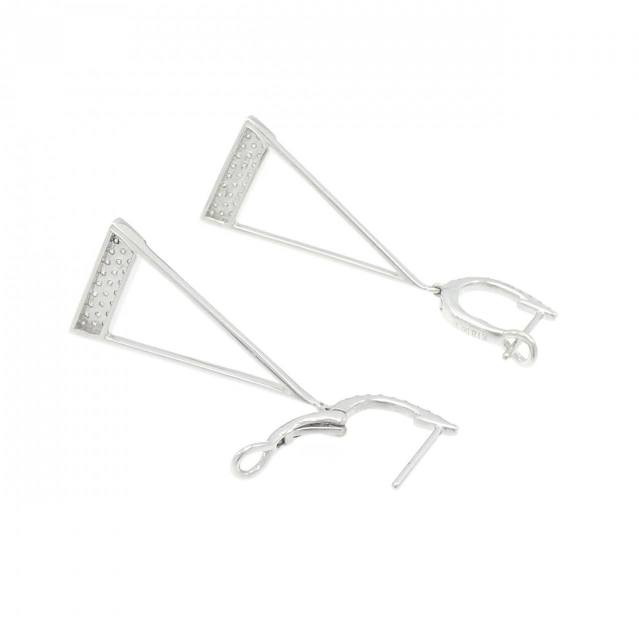 【2025年最新作】 K18WG ダイヤモンド ピアス 0.37CT