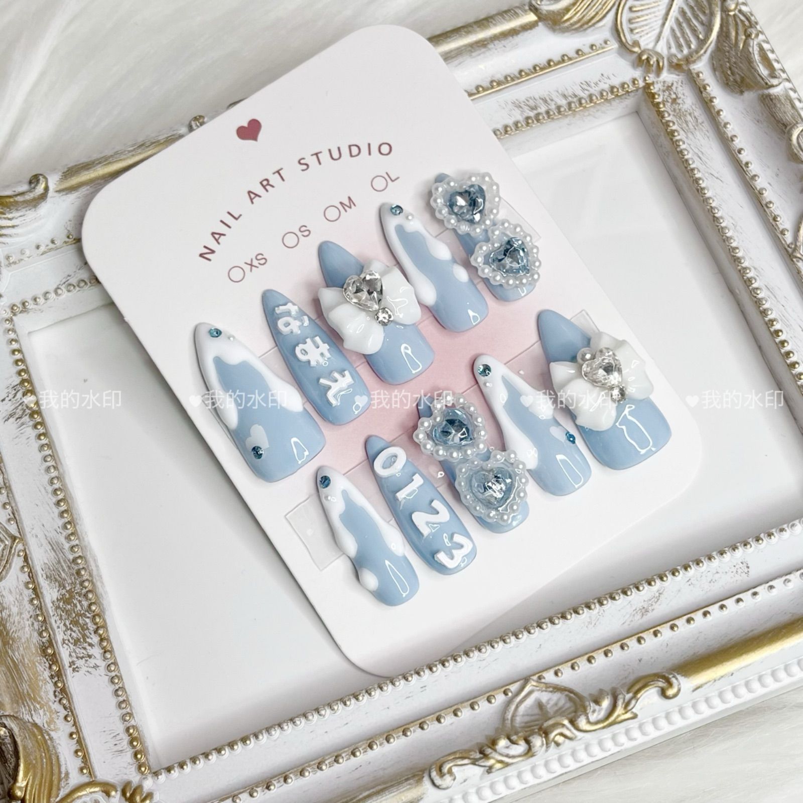 22 ネイルチップ オーダー 量産型 地雷 天使界隈 名前パーツ 推し活  