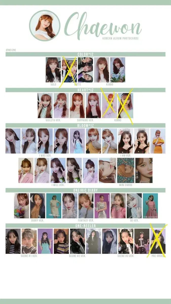 IZ*ONE キムチェウォン　アルバムトレカまとめ まとめ売り IZ*ONE(アイズワン) キム・チェウォン(KIM CHAEWON