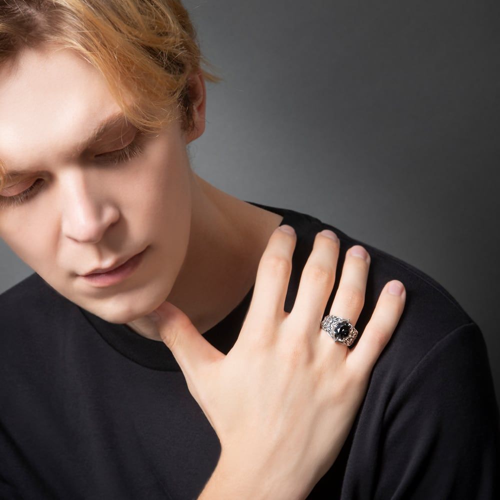 ブラックナイトリング アルテミスクラシック シルバー ジュエリーブランド NEXPOTALLINN_EU