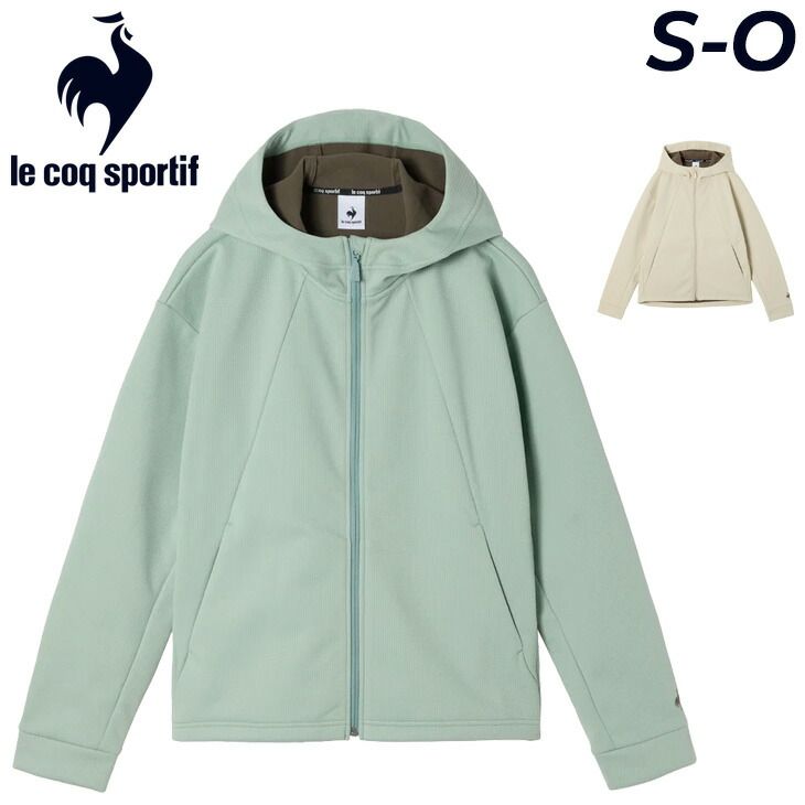 ルコック 防風 ストレッチワッフルボンディング アウター レディース le coq sportif トレーニングジャケット スポーツウェア はっ水 フルジップ フード付き 上着 パーカージャケット 服 レディースウエア|LT5FWB60L