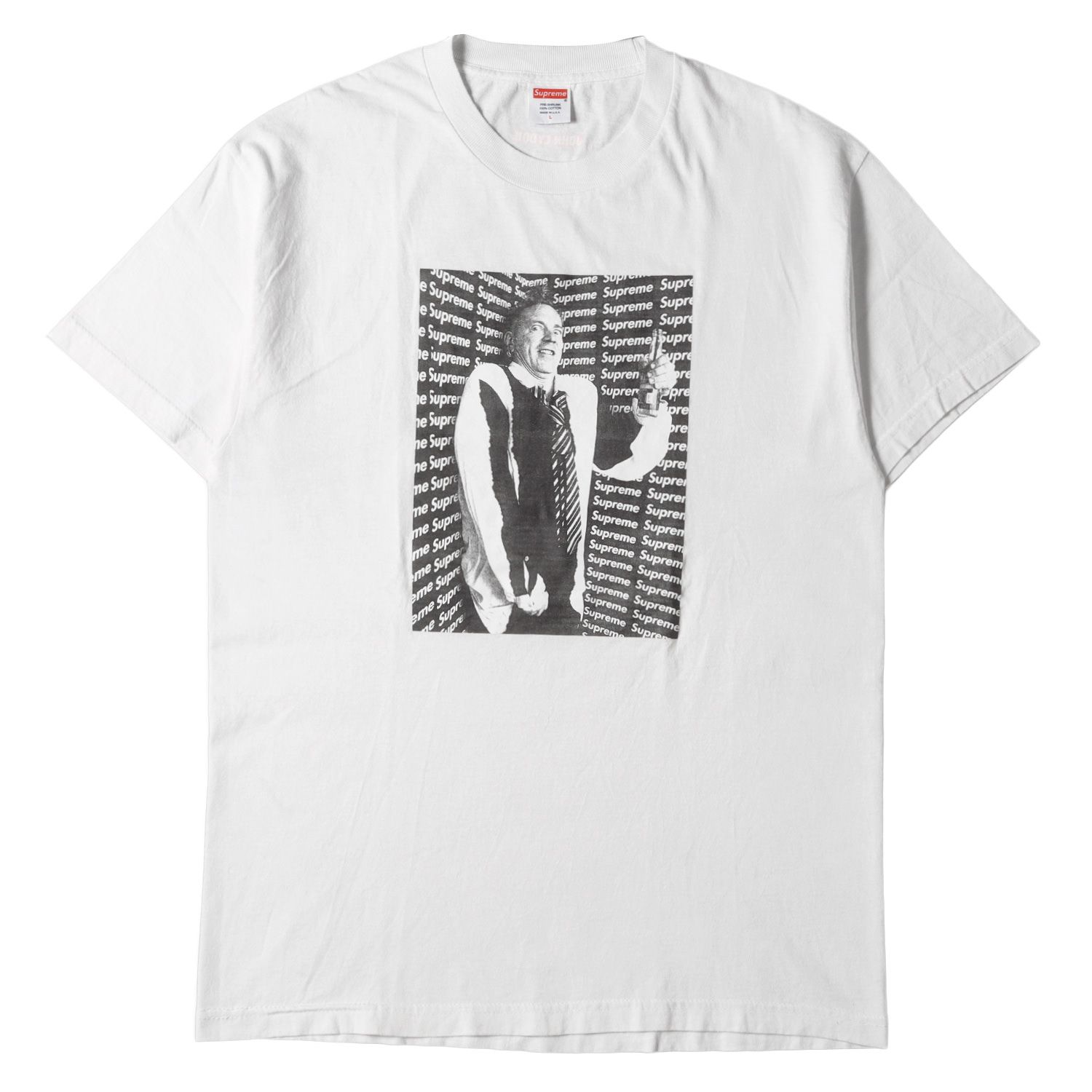 Supreme シュプリーム Tシャツ サイズ:L ムック本限定 John Lydon ジョン・ライドン フォト クルーネック Tシャツ John  Lydon Tee 10AW ホワイト 白 トップス カットソー 半袖 コラボ ブランド - メルカリ