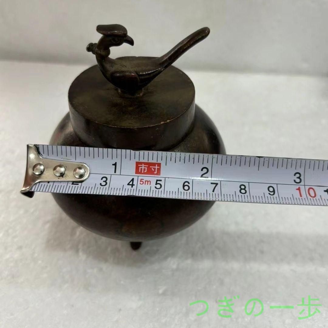 三本足  鳳蓋茶筒  茶道具  工芸品 美術品 置物 三本足 鳳蓋茶筒 茶道具 香道具 工芸品 美術品 置物 - メルカリ
