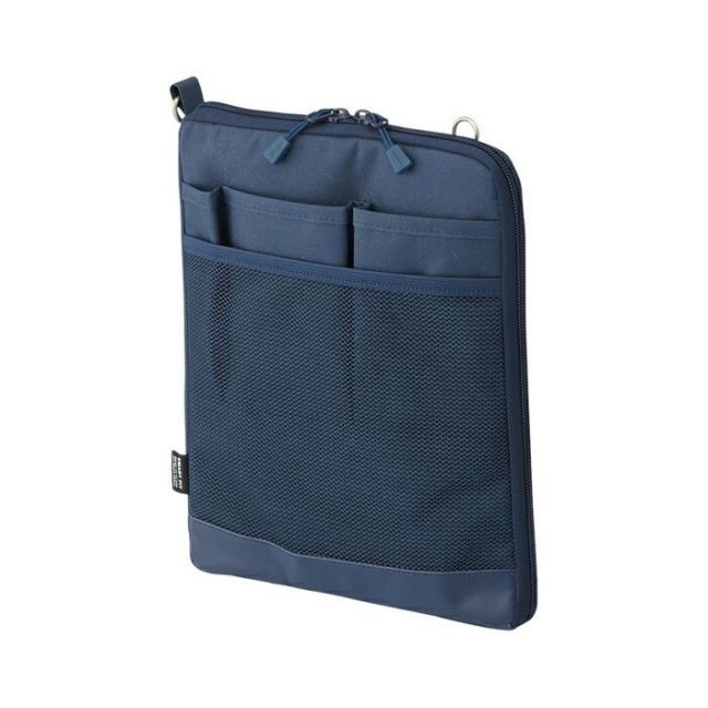 (まとめ）リヒトラブ バッグインバッグA5（縦型）　ネイビー A-7682-11 【×5セット】