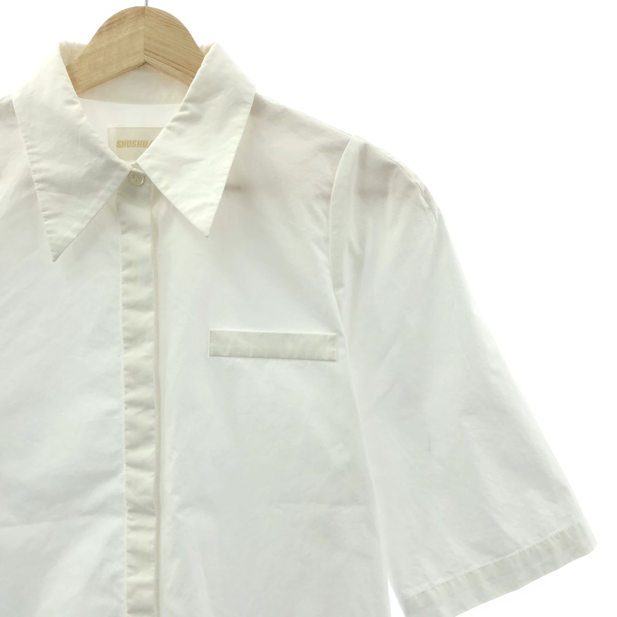 SHUSHU/TONG シュシュトング　白　Tシャツ　半袖　トップス　8 リボン SHUSHU／TONG(シュシュトング) リボンTシャツ ホワイト サイズ 8
