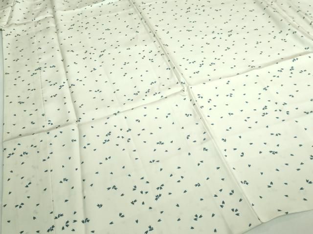 平和屋本店□伝統工芸士 染谷梅治 長襦袢 袷 舞桜 反端付き