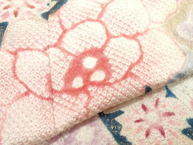 平和屋着物○豪華振袖 総絞り 熨斗花文 金彩 仮絵羽 逸品 未使用