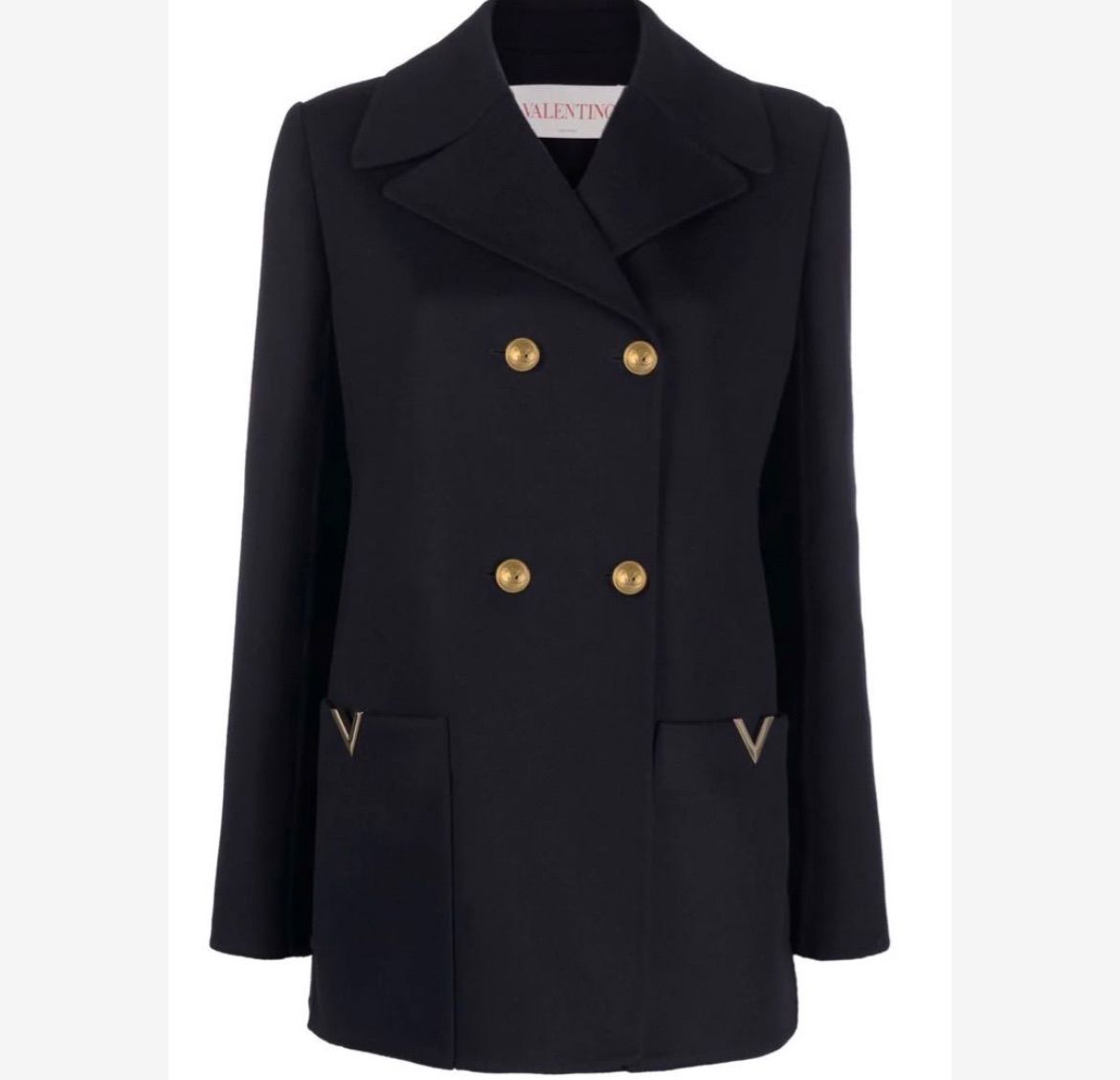 ヴァレンティノ Vゴールド ダブルジャケット Valentino Garavani Vロゴ シグネチャー ダブルジャケット