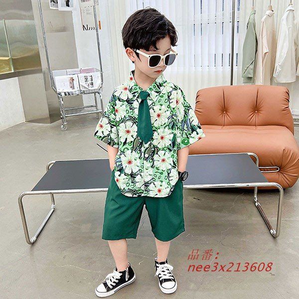 総柄シャツ 上下2点セット