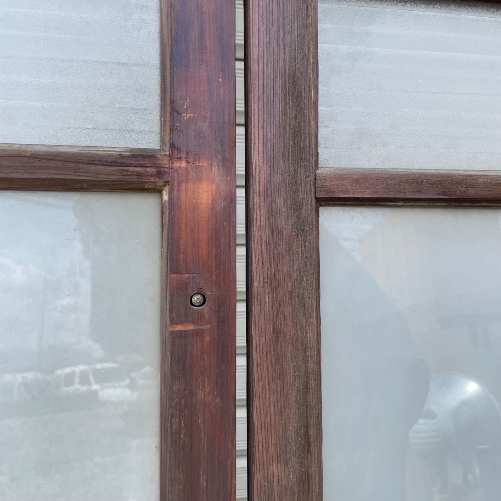 刷りガラス アンティーク建具