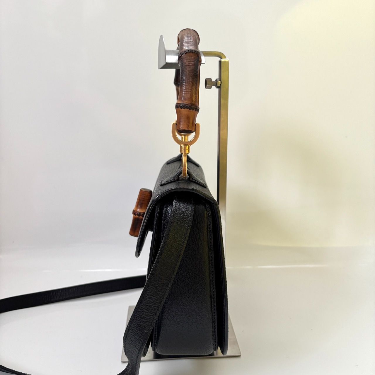 極美品】GUCCI グッチ 2way バンブー ショルダーバッグ ターンロック 