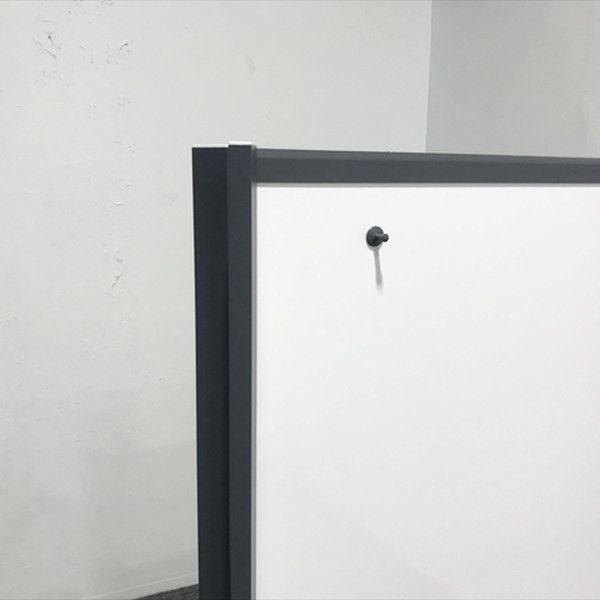 ホワイトボード 脚付 両面式 縦型 グレー