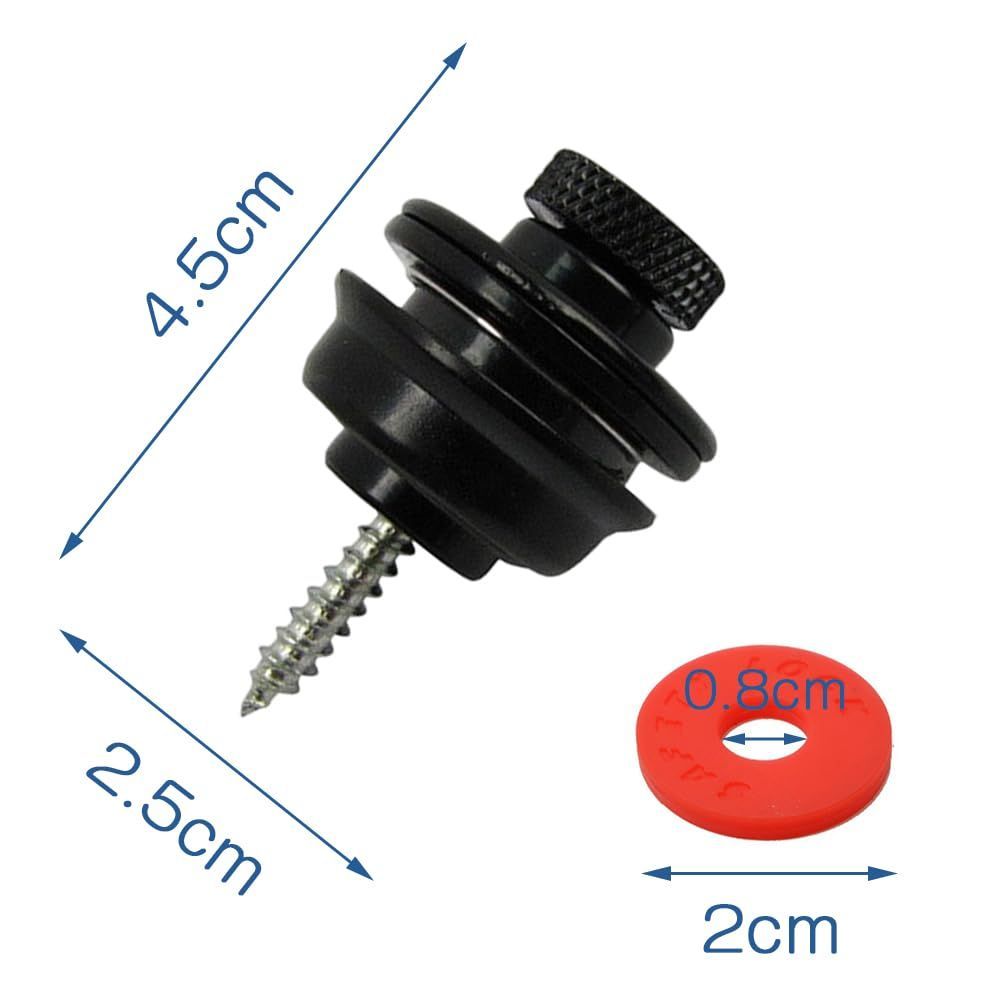 ロックピン シルバー ギター ベース ストラップピン ねじ - ギター