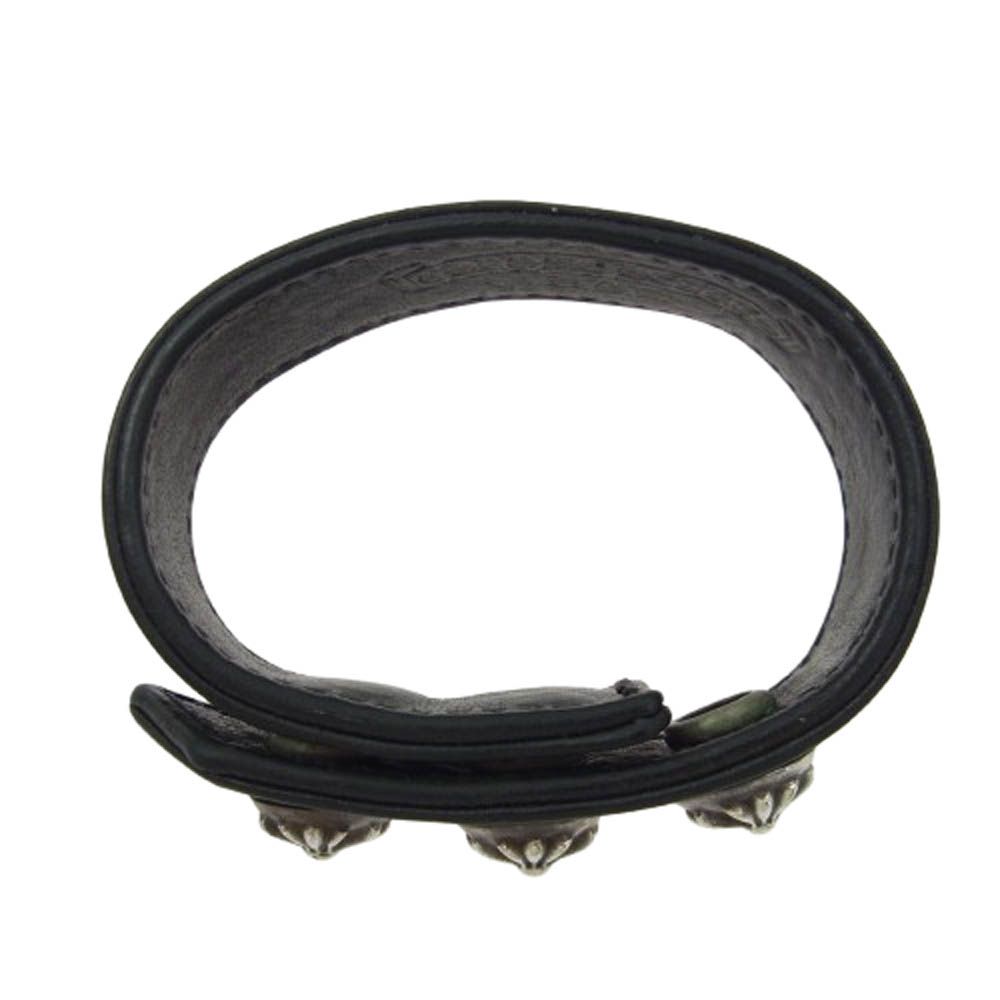 クロムハーツ3BTN 2SNP CRS クロスボール スナップボタン ブラック