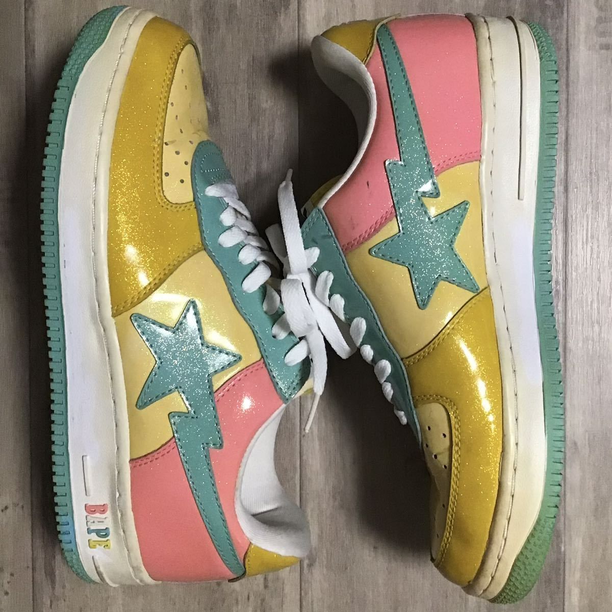 ラメ BAPESTA スニーカー 27.5cm US9.5 a bathing ape glitter BAPE 
