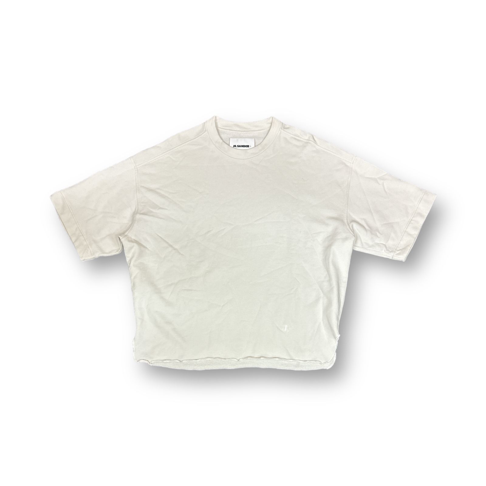 国内正規 JIL SANDER+ カットオフスウェットTシャツ 半袖 刺繍 ジル 