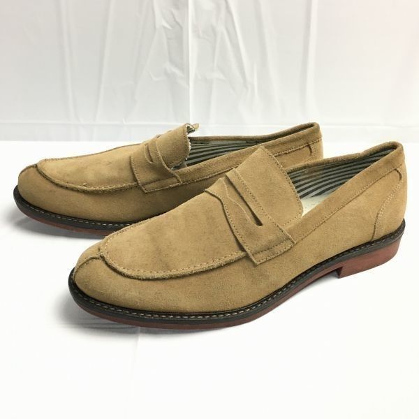 即納！PSE認定済み試着交換OK！Hawkins　ホーキンス　コインローファー　スリッポンシューズ　ベージュ　27.5　管NO.ZE-70 入園式 靴