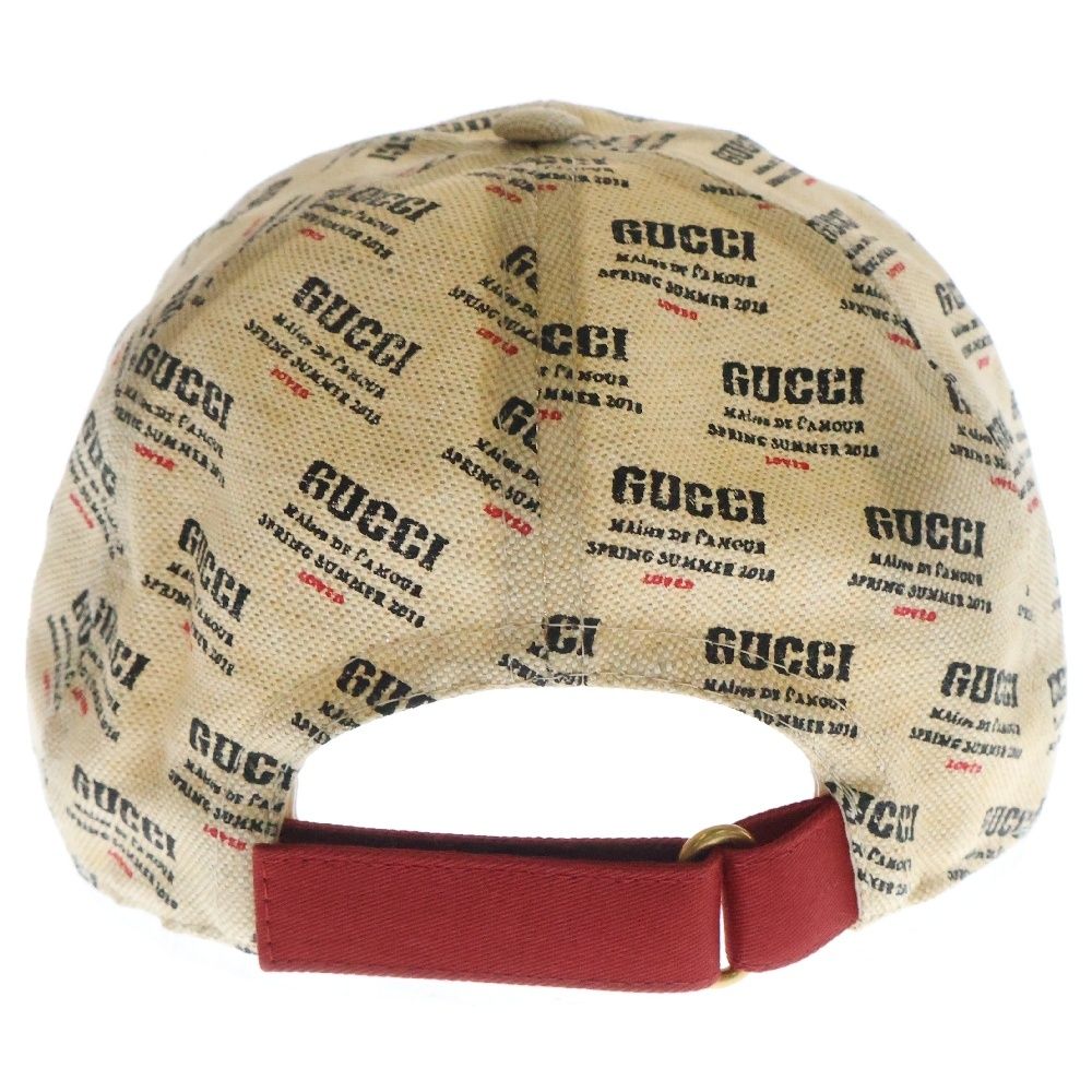 GUCCI グッチ 18SS ロゴスタンプ 総柄キャップ ベージュ 58㎝ 箱有 GUCCI グッチ 18SS ロゴスタンプ 総柄キャップ ベージュ 58㎝ 箱有