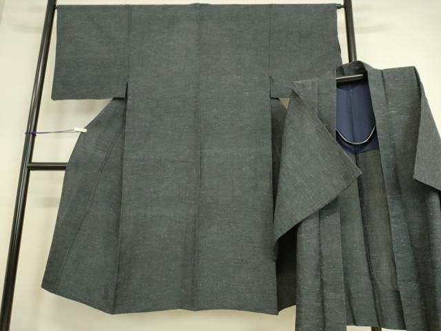 平和屋着物▽上質な紬 単衣 霞文 正絹 逸品 DAAR5271du 