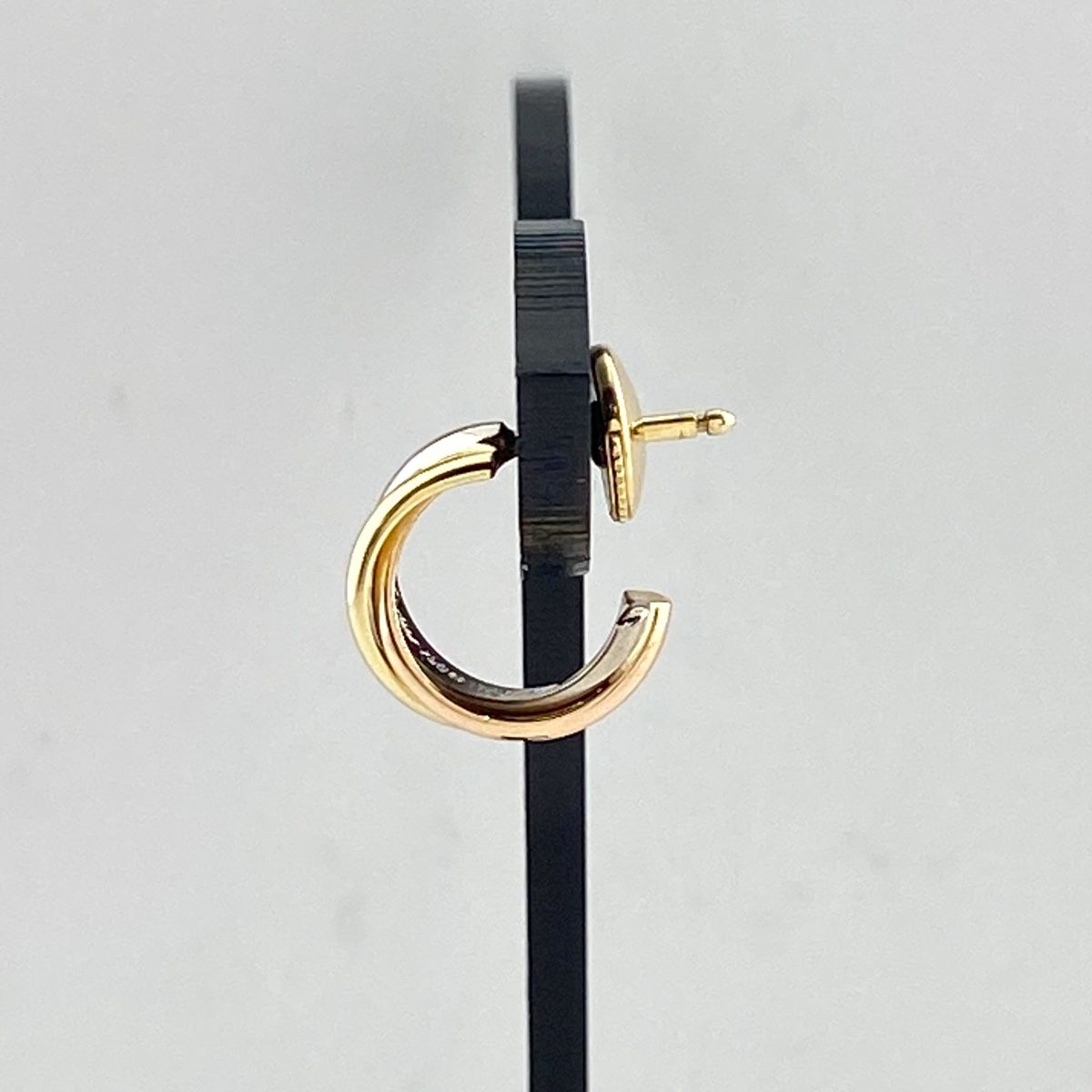 極美品 カルティエ トリニティ ピアス スモール 750 K18YG WG PG