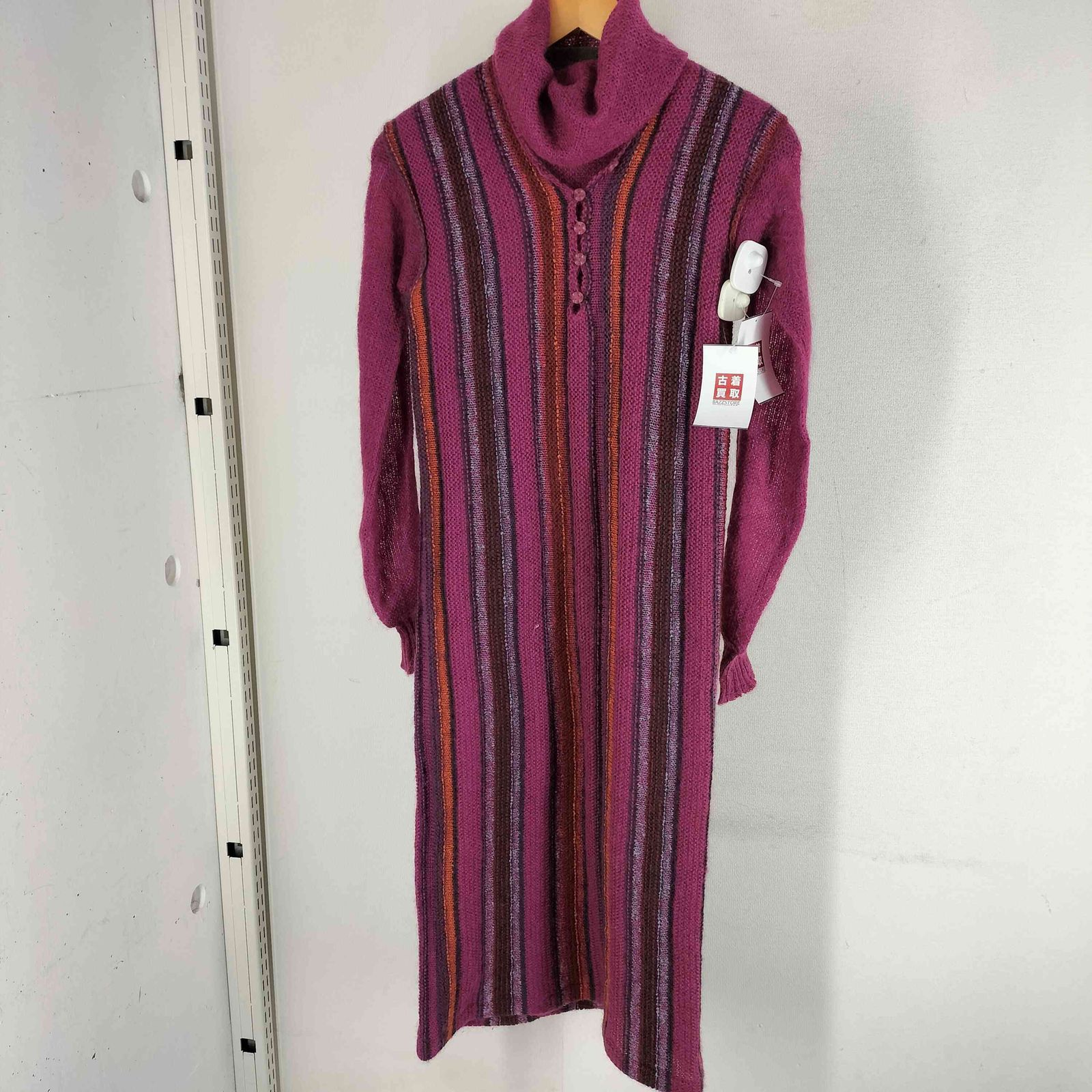 ミッソーニ MISSONI イタリア製 ハイネックニット ストライプ  