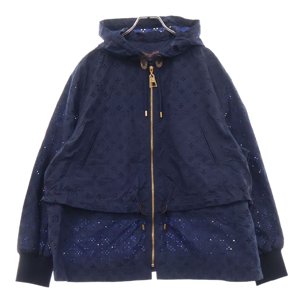 LOUIS VUITTON ルイヴィトン Broderie Anglaise Monogram Parka RW222W O78 FNVB04 ロデリーアングレーズモノグラムパーカー ネイビー
