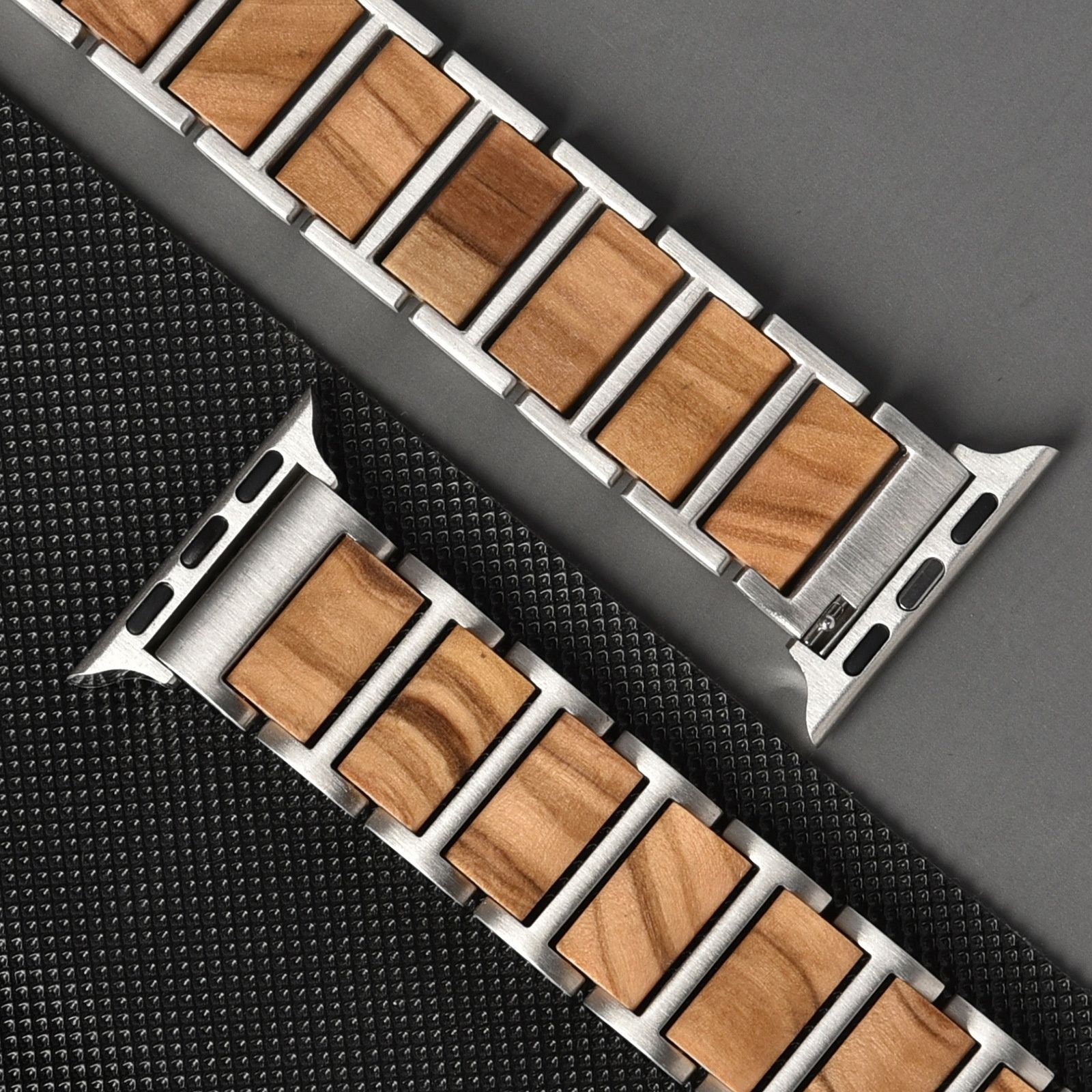 SSP275 Apple Watch 対応 天然木 × ステンレススチール バンド 手作り おしゃれ ハンドメイド かわいい ウッドブレスレット ストラップ メンズ レディース アップルウォッチ バンド 替え ベルト シリーズ 1〜8 対応 プレゼント WWW_MORNINGWALKER_COM