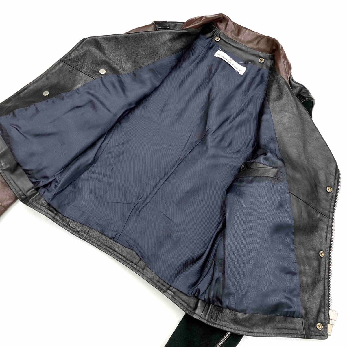 美品『ゴールデングース』ダブルライダースジャケット/牛革/イタリア製/ GOLDEN GOOSE ゴールデングース ダブル ライダース ジャケット