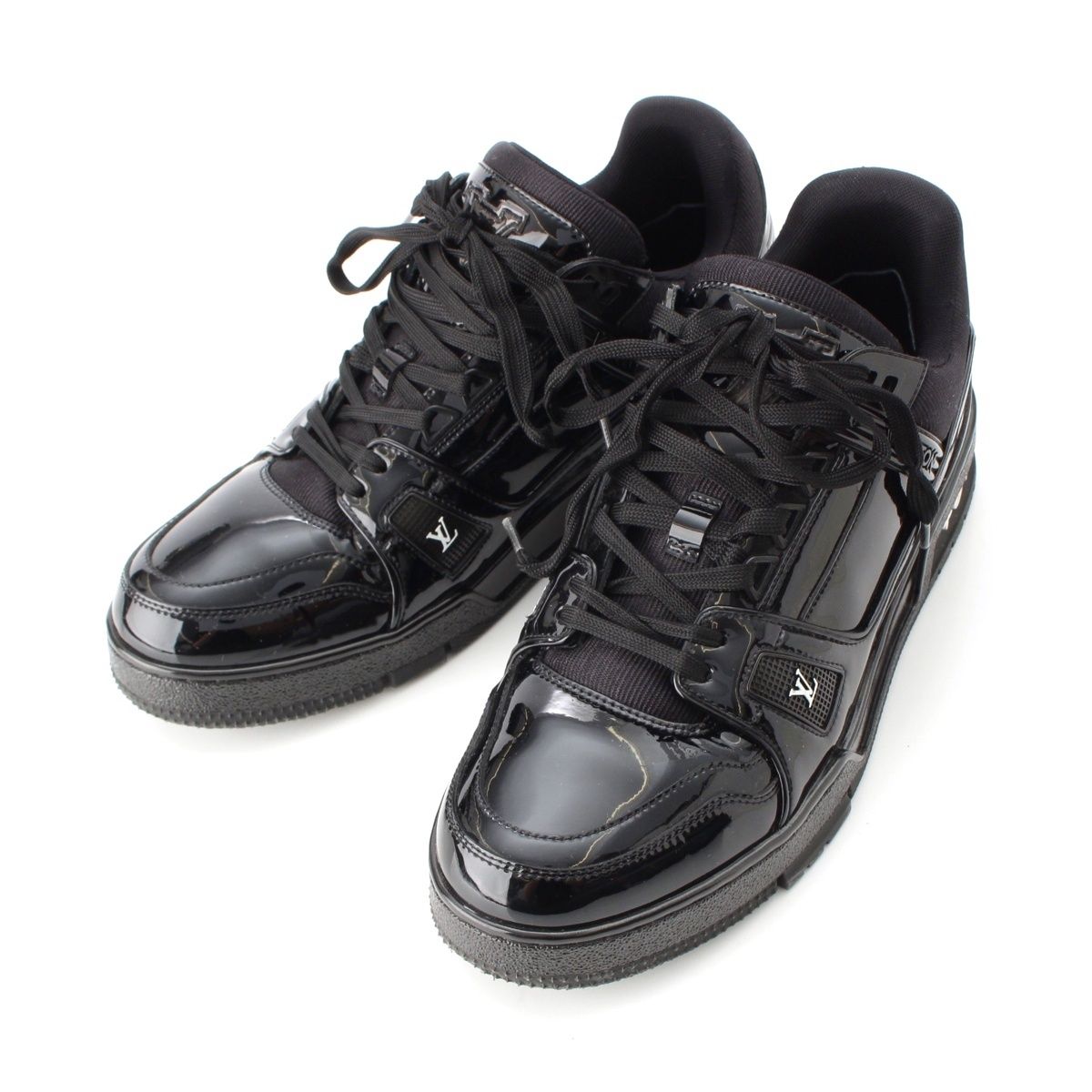 ルイヴィトン LVトレイナーライン パテントレザー ロゴ スニーカー  