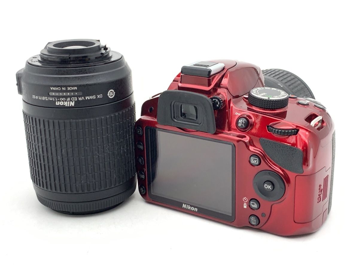 中古品】Nikon D3200 200mm ダブルズームキット [ブラック] ニコン