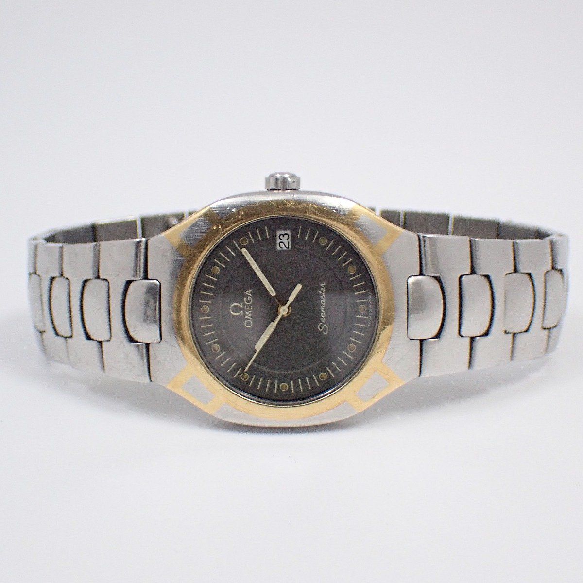 OMEGA シーマスター ポラリス メンズ 稼働品 オメガ腕時計シーマスターポラリスメンズクォーツ稼働品