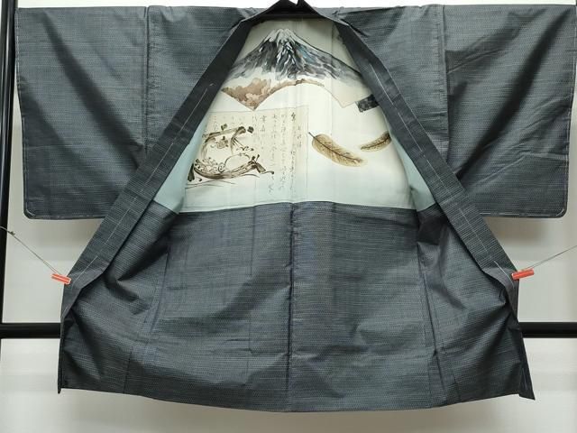 平和屋着物○男性 本場大島紬 アンサンブル 80亀甲 総詰め 正絹 逸品