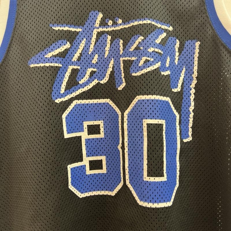 STUSSY ステューシー タンクトップ 30周年 ロゴ メッシュ バスケ