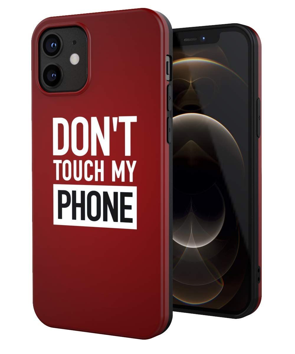 Attract iphone 12miniケース デザイン2個 Don't touch my phone 私の電話に触れないで かっこいい かわいい アニメ おもしろ TPU アイフォンケース 傷防止 スリム軽量 レンズ保護 耐衝撃 指紋防止 アイ