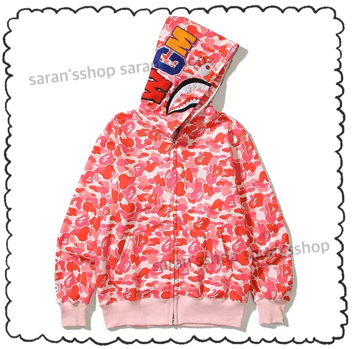 M〜3XL】 A BATHING APE シャークパーカー BAPE エイプ ベイプ ABC CAMO SHARK FULL ZIP HOODIE  シャーク フルジップ パーカー ベイビーマイロ トレーナー スウェット トップス 【ピンクCAMO】 - メルカリ