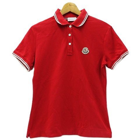 MONCLER レッド ポロシャツ XS 未使用 MONCLER モンクレール ポロシャツ 赤 レディース XS