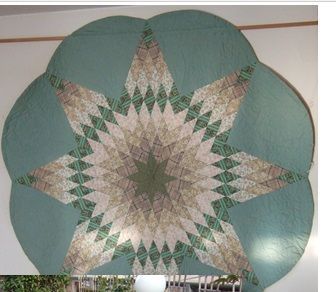 パッチワークキルト：ベツレヘムの星Patchwork Quilt: Octagonal Star