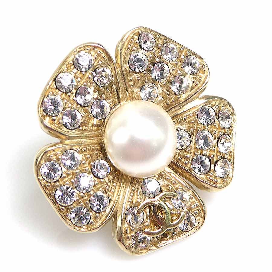 美品　CHANEL　シャネル　ピンブローチ　ピンバッジ　カメリア シャネル ブローチ ピンブローチ アクセサリー カメリア ココ