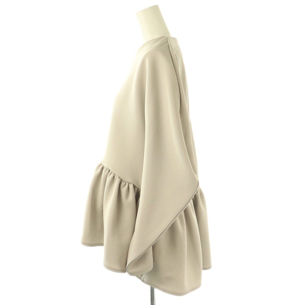 人気☆ツルバイマリコオイカワ Kirill ペプラムトップス ベージュ ツル バイ マリコオイカワ TSURU by Mariko Oikawa 24AW Kirill